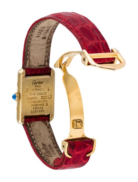 cartier tank strap|cartier tank must interchangeable strap.